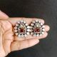 Handmade Brass Metal Jewellery Green Kundan Stud Earrings